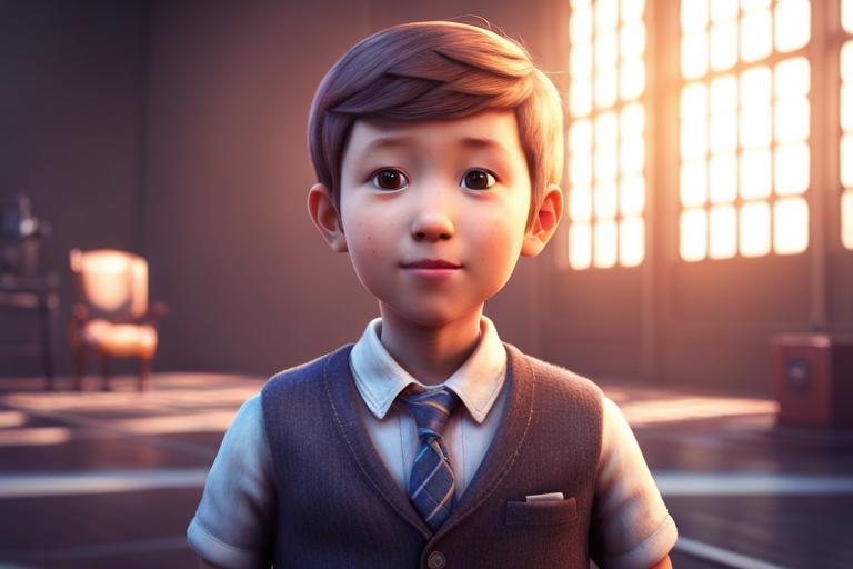 3D cartoon boy